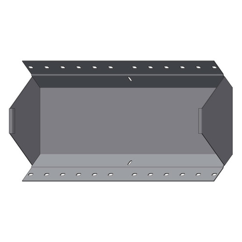 Passerella tipo AR -  Zincato a caldo -  90° CURVA SALITA 600 x 100 x R=150 mm sp= 1.5 mm  - asolata e ribordata