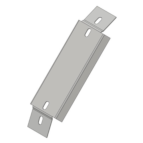 Passerella tipo CA -  Zincato a caldo - 45° CURVA DISCESA 75 x 20 x R=150 mm sp= 1 mm  - asolata e ribordata