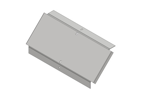Cop.ACC ZINC. CALDO C.90° DISCESA 500 x 050 R=150mm. Th=1mm