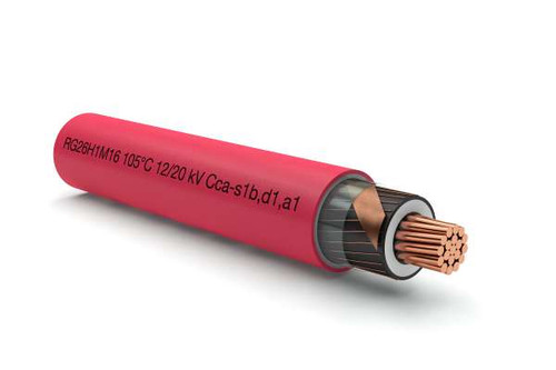 Cavo RG26H1M16 - 18 - 30KV - 1X300 - RED - Cca-s1b.d1.a1 Bobina da 500 metri