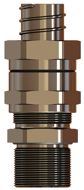 Pressacavo per tubo flessibile in ottone nichelato grandezza M40x1,5 x 1-1/2" O.D.