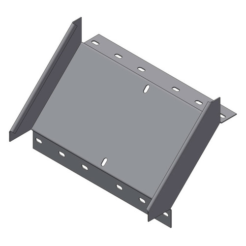 Passerella tipo AR -  Zincato a caldo -  90° CURVA DISCESA 300 x 50 x R=150 mm sp= 1.5 mm  - asolata e ribordata