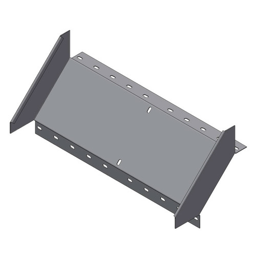 Passerella tipo AR -  Zincato a caldo -  90° CURVA DISCESA 500 x 75 x R=150 mm sp= 1.5 mm  - asolata e ribordata