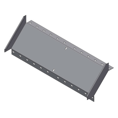 Passerella tipo AR -  Zincato a caldo -  90° CURVA DISCESA 600 x 50 x R=150 mm sp= 1.5 mm  - asolata e ribordata