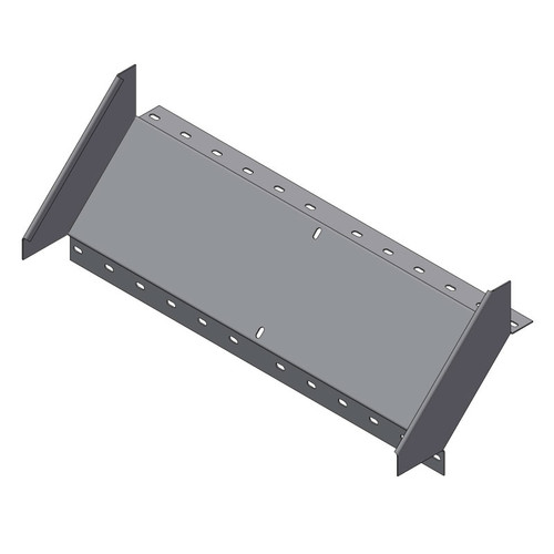 Passerella tipo AR -  Zincato a caldo -  90° CURVA DISCESA 600 x 75 x R=150 mm sp= 1.5 mm  - asolata e ribordata