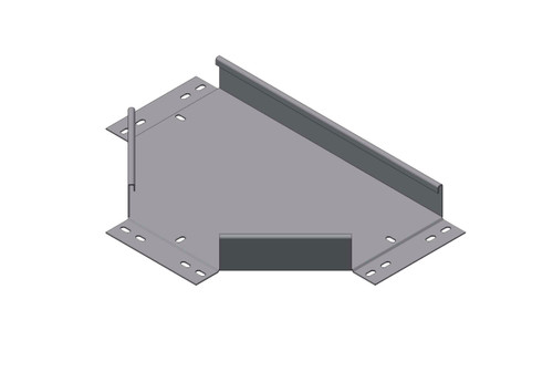 Passerella tipo AR -  Zincato a caldo -  DERIVAZIONE T 150 x 50 x R=150 mm sp= 1.5 mm  - asolata e ribordata