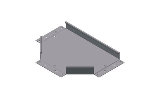 Passerella tipo AR -  Zincato a caldo -  DERIVAZIONE T 200 x 50 x R=150 mm sp= 1.5 mm  - asolata e ribordata