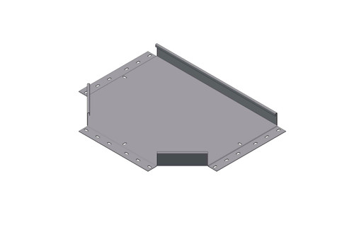 Passerella tipo AR -  Zincato a caldo -  DERIVAZIONE T 300 x 50 x R=150 mm sp= 1.5 mm  - asolata e ribordata