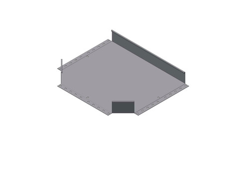 Passerella tipo AR -  Zincato a caldo -  DERIVAZIONE T 500 x 100 x R=150 mm sp= 1.5 mm  - asolata e ribordata