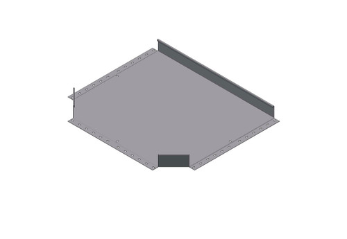 Passerella tipo AR -  Zincato a caldo -  DERIVAZIONE T 600 x 75 x R=150 mm sp= 1.5 mm  - asolata e ribordata