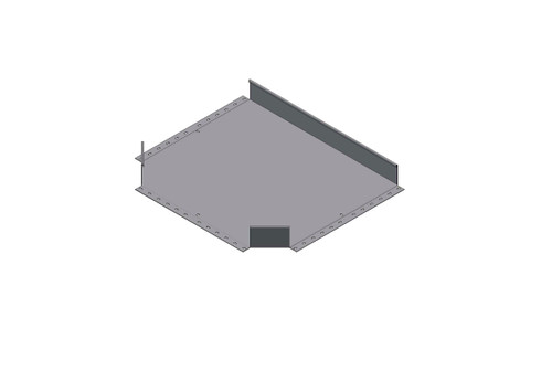 Passerella tipo AR -  Zincato a caldo -  DERIVAZIONE T 600 x 100 x R=150 mm sp= 1.5 mm  - asolata e ribordata