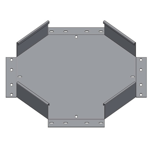 Passerella tipo AR -  Zincato a caldo -  INCROCIO 200 x 75 x R=150 mm sp= 1.5 mm  - asolata e ribordata