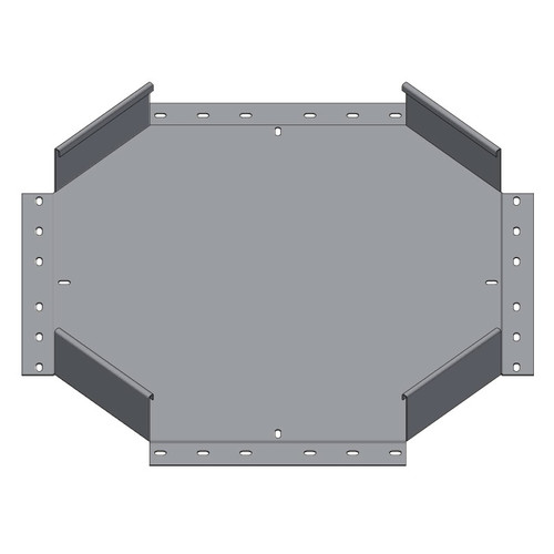 Passerella tipo AR -  Zincato a caldo -  INCROCIO 300 x 75 x R=150 mm sp= 1.5 mm  - asolata e ribordata
