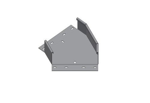 Passerella tipo AR -  Zincato a caldo -  45° CURVA PIANA 200 x 75 x R=150 mm sp= 1.5 mm  - asolata e ribordata