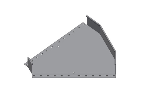 Passerella tipo AR -  Zincato a caldo -  45° CURVA PIANA 600 x 100 x R=150 mm sp= 1.5 mm  - asolata e ribordata