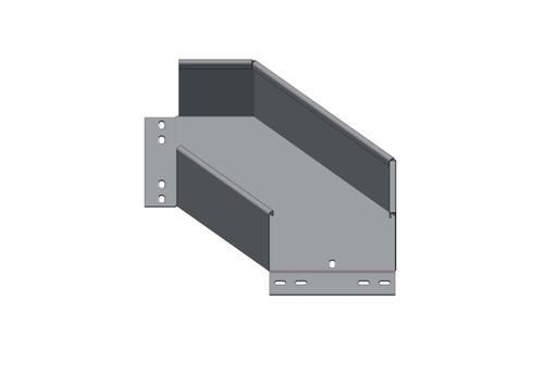 Passerella tipo AR -  Zincato a caldo -  90° CURVA PIANA 150 x 100 x R=150 mm sp= 1.5 mm  - asolata e ribordata