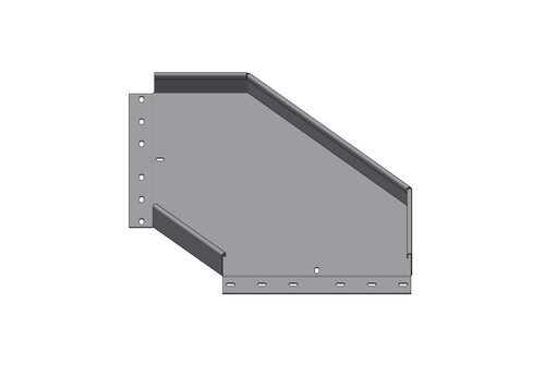 Passerella tipo AR -  Zincato a caldo -  90° CURVA PIANA 300 x 50 x R=150 mm sp= 1.5 mm  - asolata e ribordata