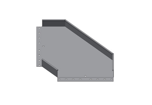 Passerella tipo AR -  Zincato a caldo -  90° CURVA PIANA 400 x 75 x R=150 mm sp= 1.5 mm  - asolata e ribordata