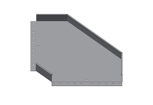 Passerella tipo AR -  Zincato a caldo -  90° CURVA PIANA 500 x 75 x R=150 mm sp= 1.5 mm  - asolata e ribordata