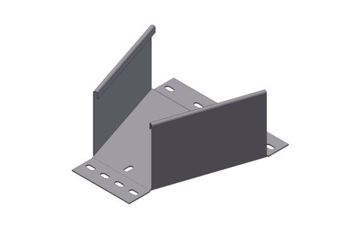 Passerella tipo AR -  Zincato a caldo -  RIDUZIONE 200 x 100 x B=100 mm sp= 1.5 mm  - asolata e ribordata