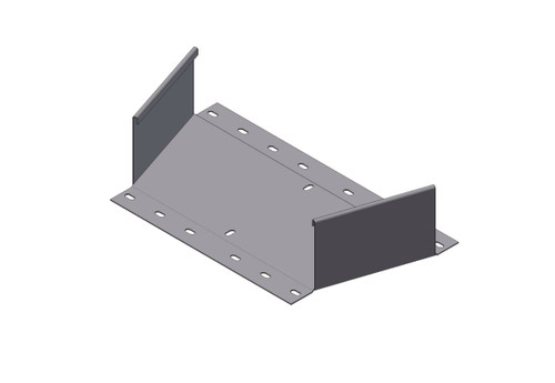 Passerella tipo AR -  Zincato a caldo -  RIDUZIONE 400 x 100 x B=300 mm sp= 1.5 mm  - asolata e ribordata