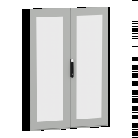 Porta trasparente doppia. PanelSeT SFN. PanelSeT SM. per armadio elettrico H1800