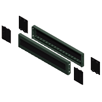 2 pannelli laterali per zoccolo con spazzola 800x100 mm - PanelSeT SF/SM