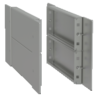 Pannello laterale zoccolo inox P500xH200 304L