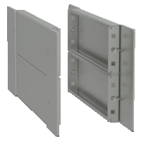 Pannelli laterali zoccolo inox P500xH200 316L PanelSeT