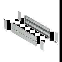 Pannelli laterali zoccolo inox P500xH200 304L PanelSeT