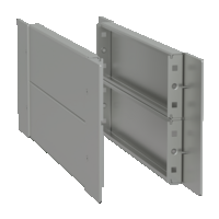 Pannello laterale zoccolo inox P600xH200 304L