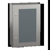 Armadio PanelSeT S3X. acciaio inox 304L. porta trasparente. 600x400x200mm. IP66