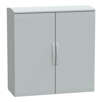 Armadio in poliestere. PanelSeT PLA. porta piena. tetto ventilato. 1000x1000x420 mm.