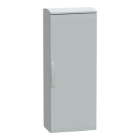 Armadio in poliestere. PanelSeT PLA. porta piena. tetto ventilato. 1250x500x320 mm. IP44.