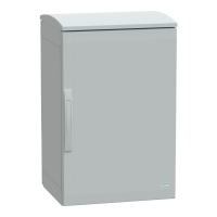 Armadio in poliestere. PanelSeT PLA. porta piena. tetto ventilato. 750x500x420mm. IP44.