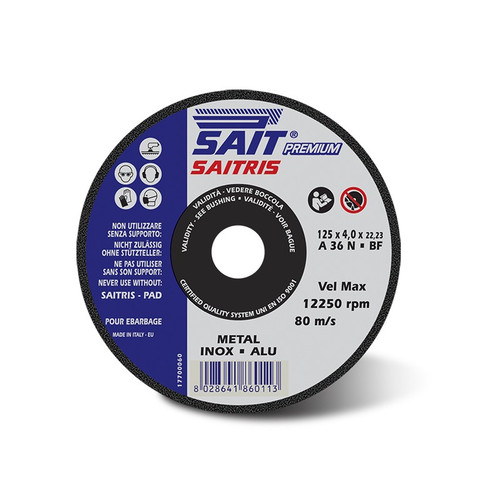 DISCHI SEMIFLESSIBILI dimensioni in mm 125x4.0x22.23 tipo abrasivo A grana 36 supporto N