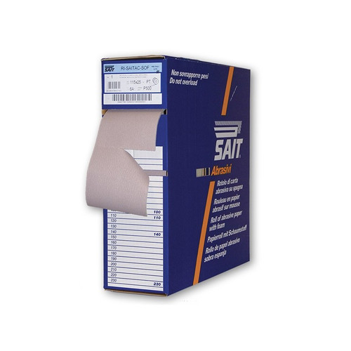 ROTOLI CARTA SU SPUGNA dimensioni in mm 115x25 tipo abrasivo 6A grana 240 supporto ND