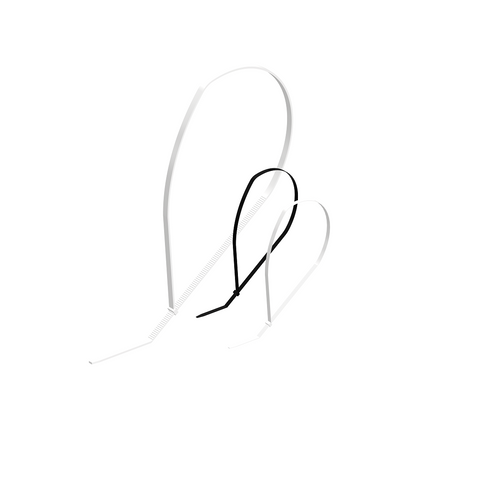 Fascette in nylon da 2.5 mm-Lunghezza 300mm-Spessore 1.3mm-Materiale PA66