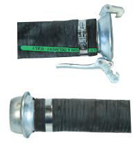 Tubo gomma PN 10 per aspirazione con attacchi sferici FEMMINA/MASCHIO da mt 4 D=150/F