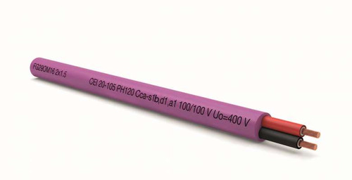 Cavo FG29OM16 - 100 - 100V - 2X2.5 - PURPLE - PH120 - Cca-s1b.d1.a1 Bobina da 500 metri