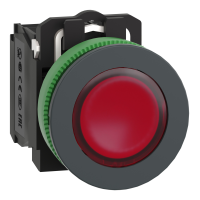 Harmony XB5. pulsante luminoso rosso ÷˜30 filopannello. ad impulso. plastica. LED