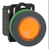 Harmony XB5. pulsante luminoso arancione ÷˜30 filopannello. ad impulso. plastica. LED