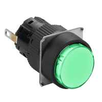 Lampada spia circolare ÷˜16 - IP65 - verde - led integrato - 24V