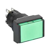 Pulsante luminoso verde ÷˜16 - filoghiera ad impulso - 24V - 1 NC/NO
