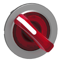 Testa selettore luminoso rosso filopannello 2 posizioni con ritorno- per LED universale- ÷˜30