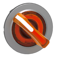 Testa selettore luminoso arancione filopannello 2 posizioni con ritorno- per LED universale-