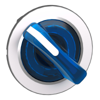 Testa selettore luminoso blu filopannello 2 posizioni con ritorno- per LED universale- ÷˜30