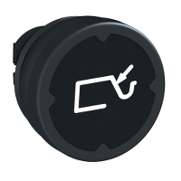 Testa pulsante - nero - con etichetta Harmony XB5