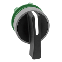 Testa selettore. Harmony XB5. plastica. nero. 22mm. leva lunga. 3 posizioni. con ritorno da