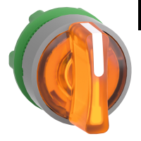 Testa selettore luminoso. Harmony XB5. plastica. leva arancione. 22mm. per LED